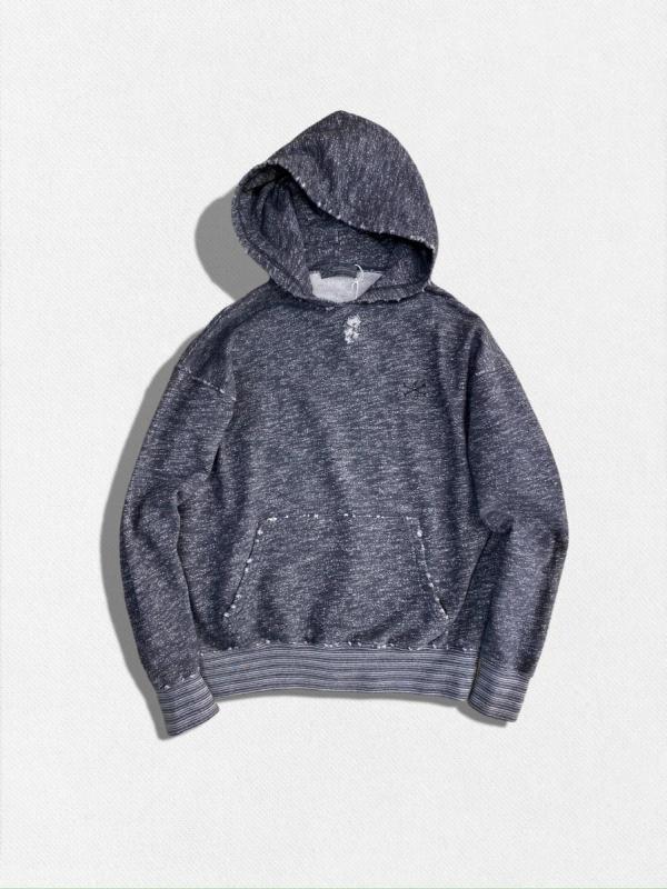 ブロークン加工スウェットパーカー