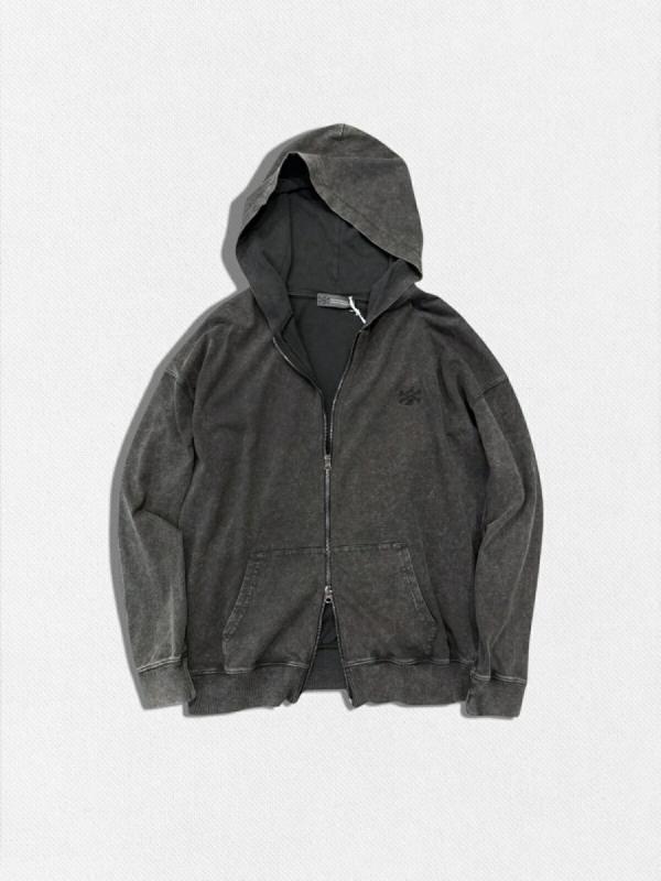 ダブルジップスウェットパーカー