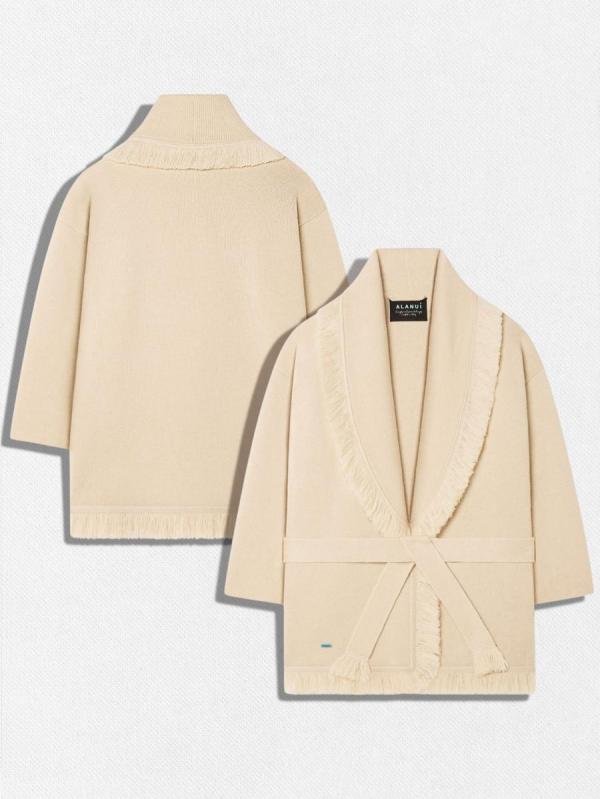 カシミアショールカラーカーディガン