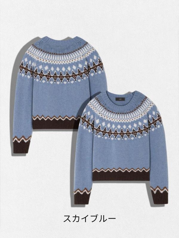 ノルディック柄ウールニットセーター