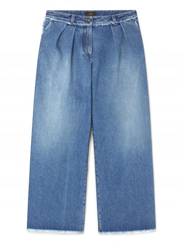 フレイドワイドデニムパンツ