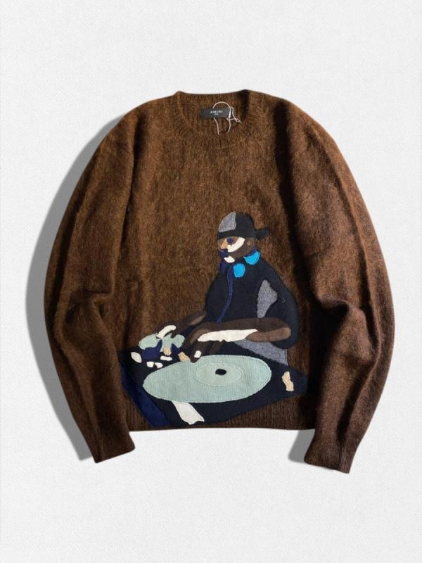 アルパカ混モヘアニット