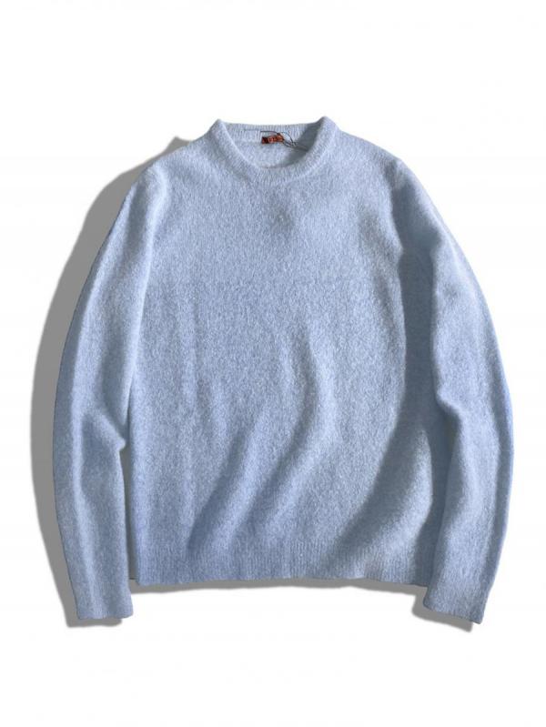 クルーネックウールニット