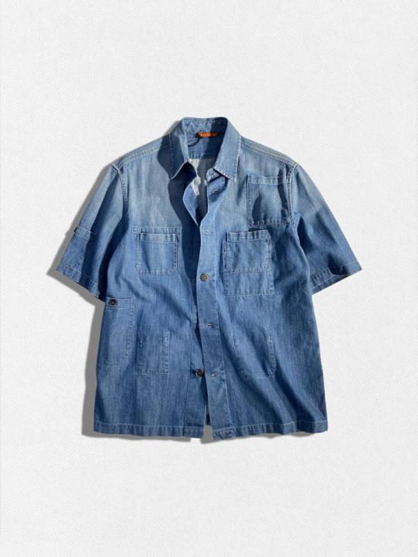 半袖デニムシャツ