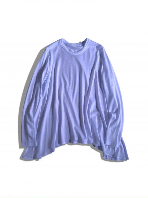 クルーネックウールニットチュニック