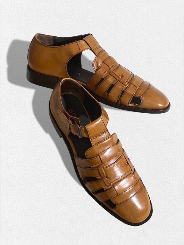 オールレザーグルカサンダル