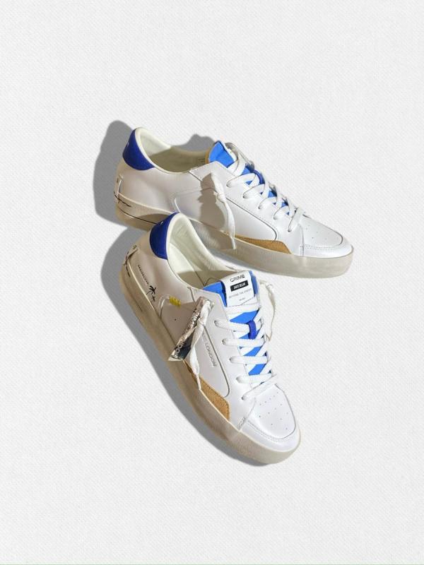 エイジング加工レザースニーカー