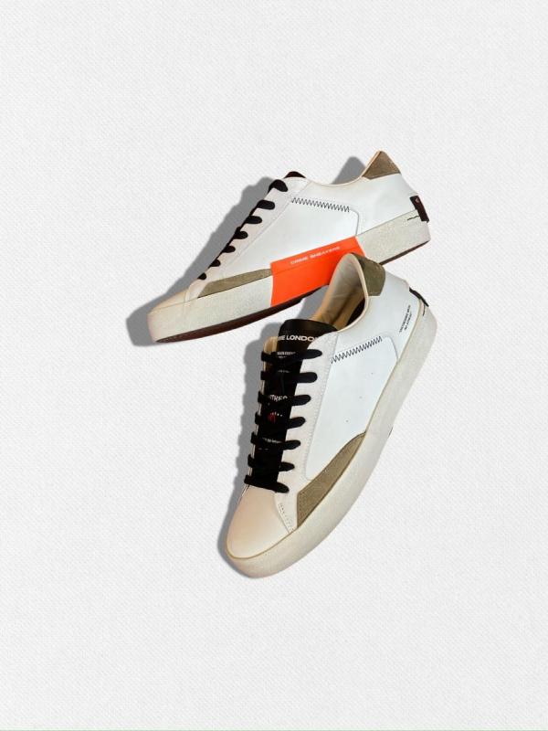 ホワイトレザーカモフラスニーカー