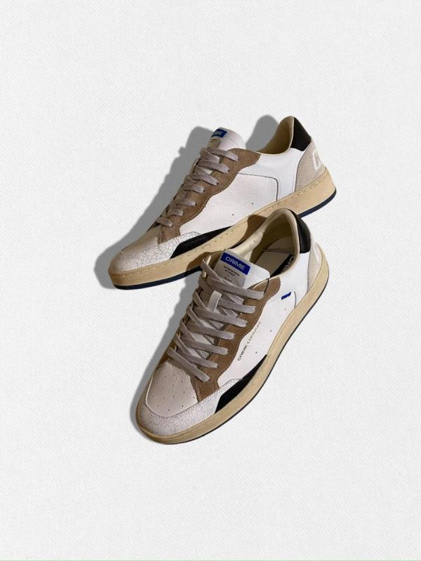 エイジング加工レザースニーカー