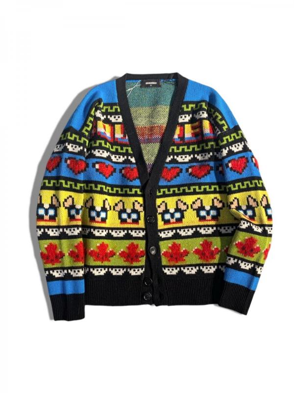 モヘア混ウールニットカーディガン