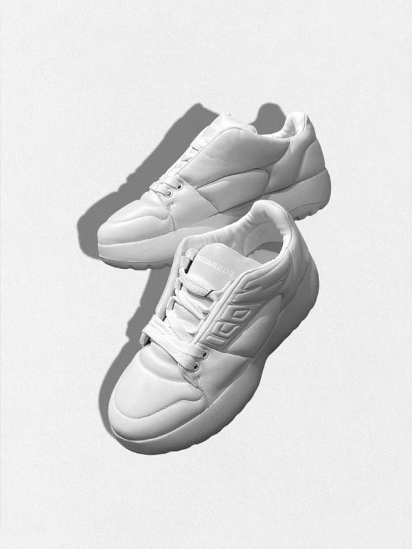 パファーレザースニーカー