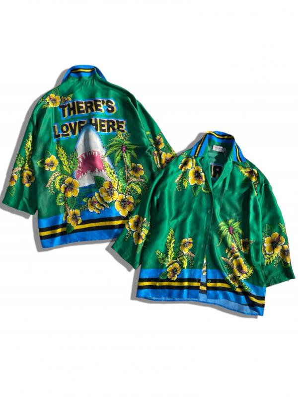 シャーク＆フラワープリントパジャマライク...