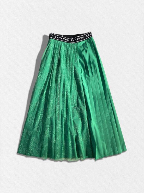 レースプリーツスカート