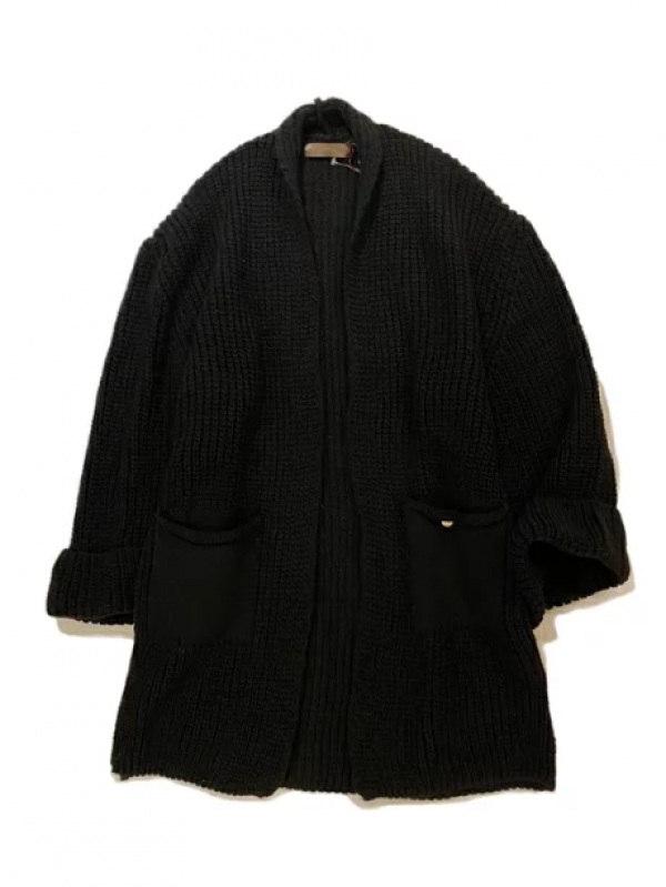 アルパカウール混 ニットカーディガン