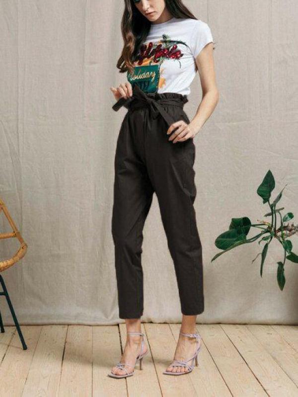 ウエストリボンパンツ