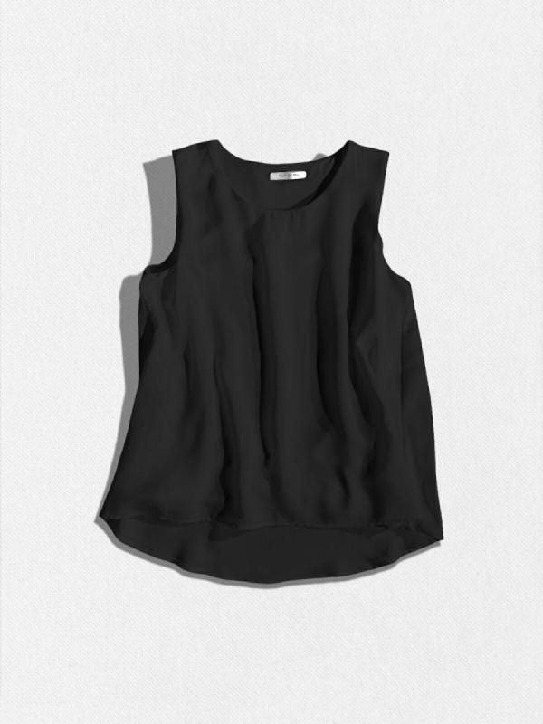 クルーネックノースリーブシャツ