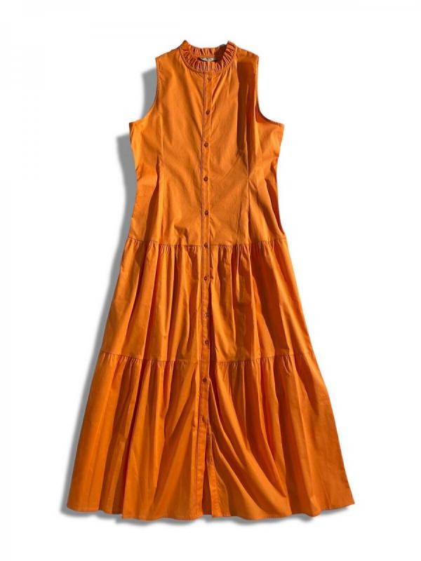 フリルネックワンピース