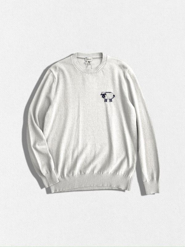 RAM刺繍クルーネックニット