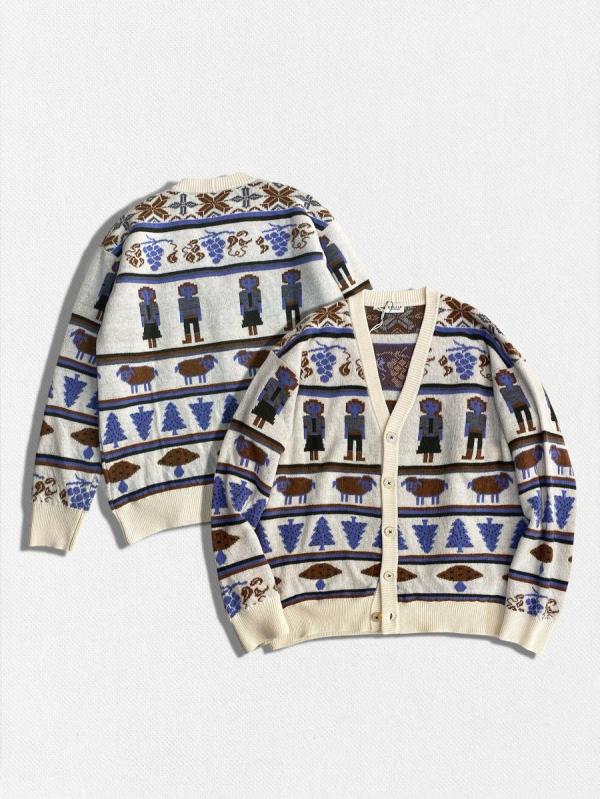 Vネックカーディガン