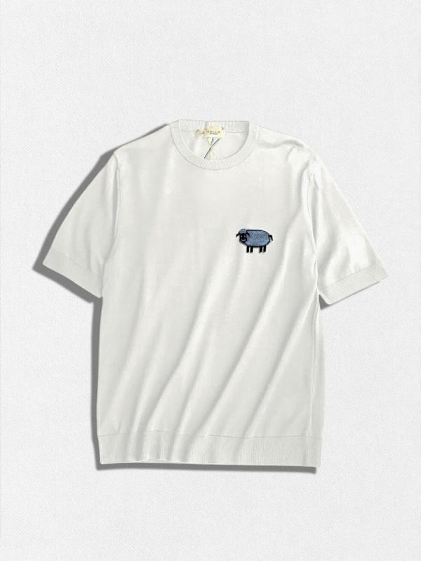 RAM刺繡ニットTシャツ