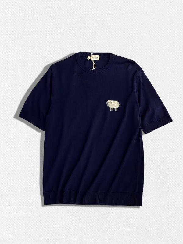 RAM刺繡ニットTシャツ