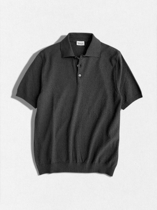 ニットポロシャツ