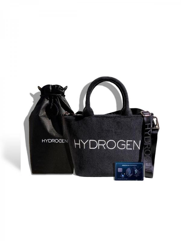 ロゴ刺繍パイル地トートバッグ