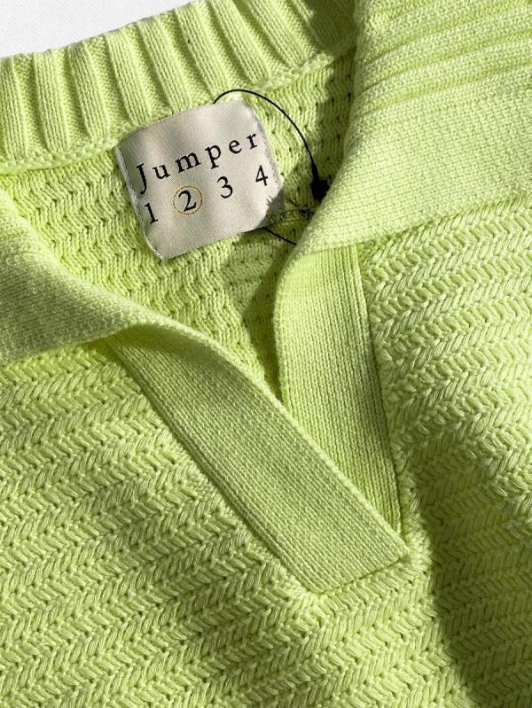 コットンニットポロ