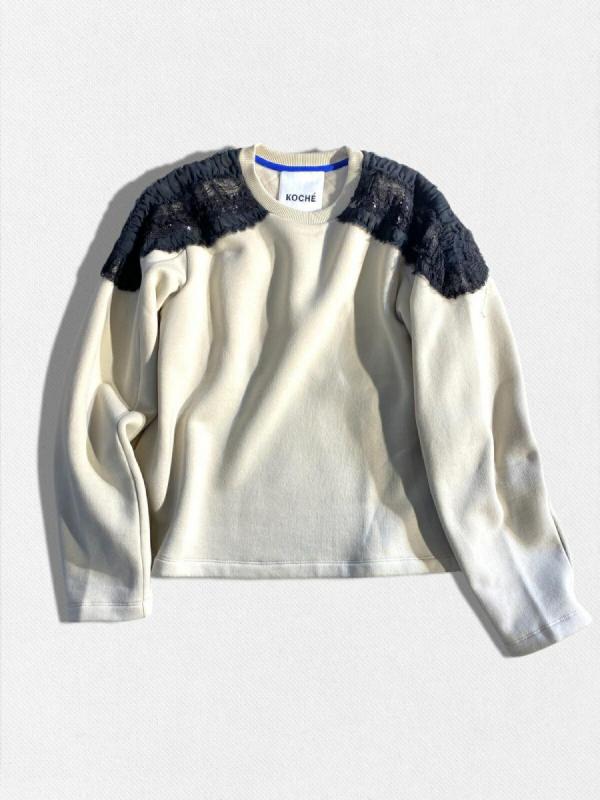 ショルダーレーススウェットトレーナー