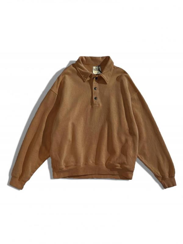 襟付きスウェットトレーナー