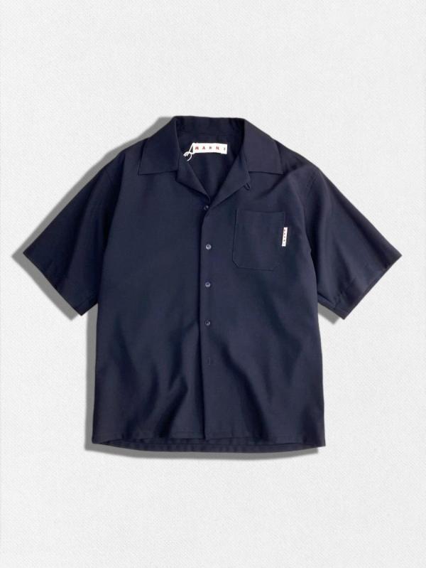 トロピカルウールオープンカラーシャツ