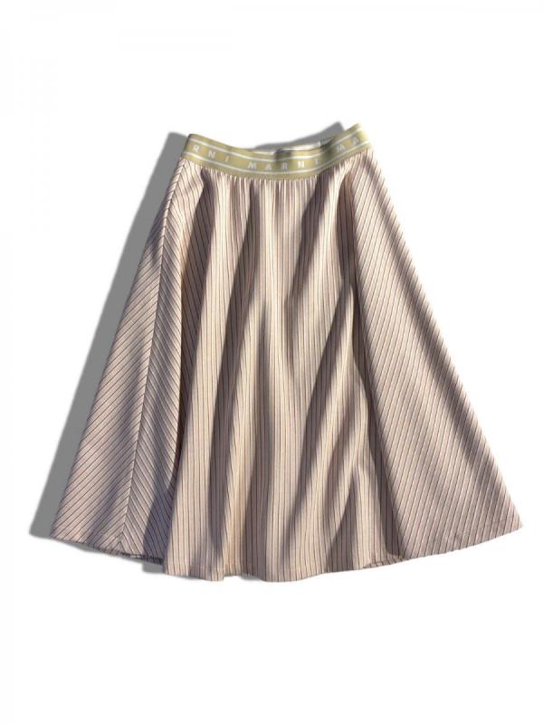 ストライプ柄フレアスカート