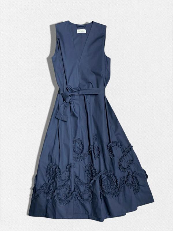 ノースリーブVネックワンピース