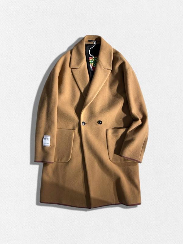 カシミヤ混ウールダブルコート
