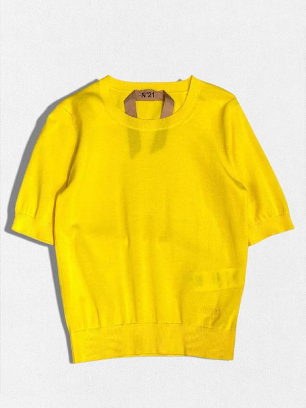 クルーネックコットンニット