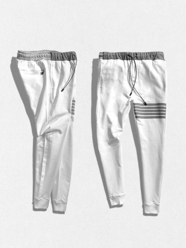 リフレクターラインテーパードスウェットパ...