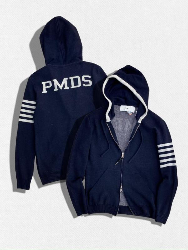 カシミア混ウールニットパーカー