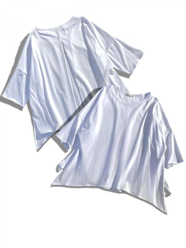 ハーフスリーブクルーネックTシャツ