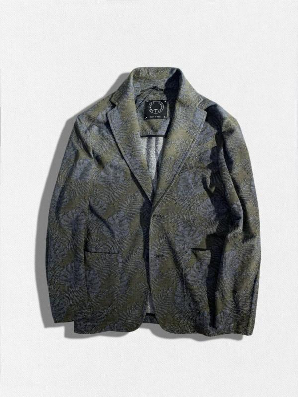 ボタニカル柄テーラードジャケット