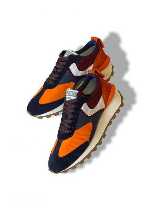 レザーコンビネーションスニーカー