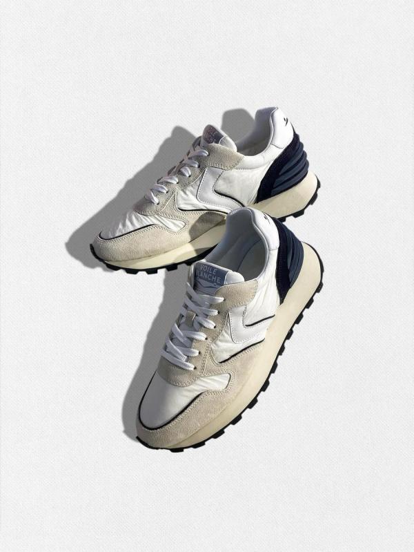 レザーコンビネーションスニーカー