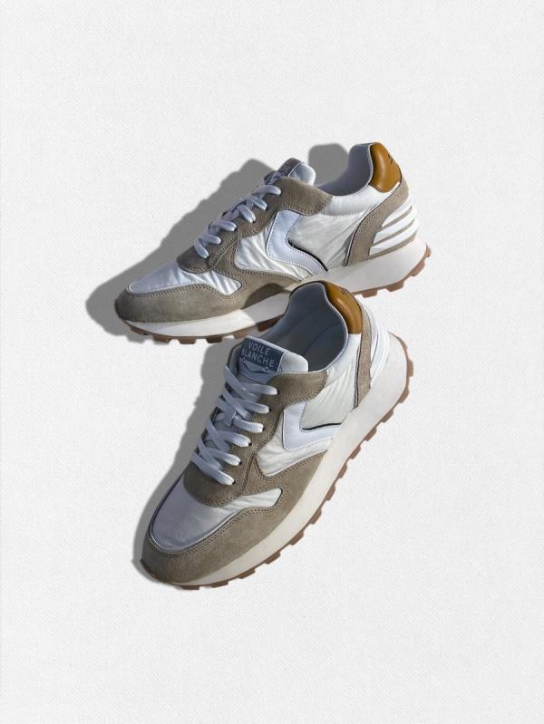 レザーコンビネーションスニーカー