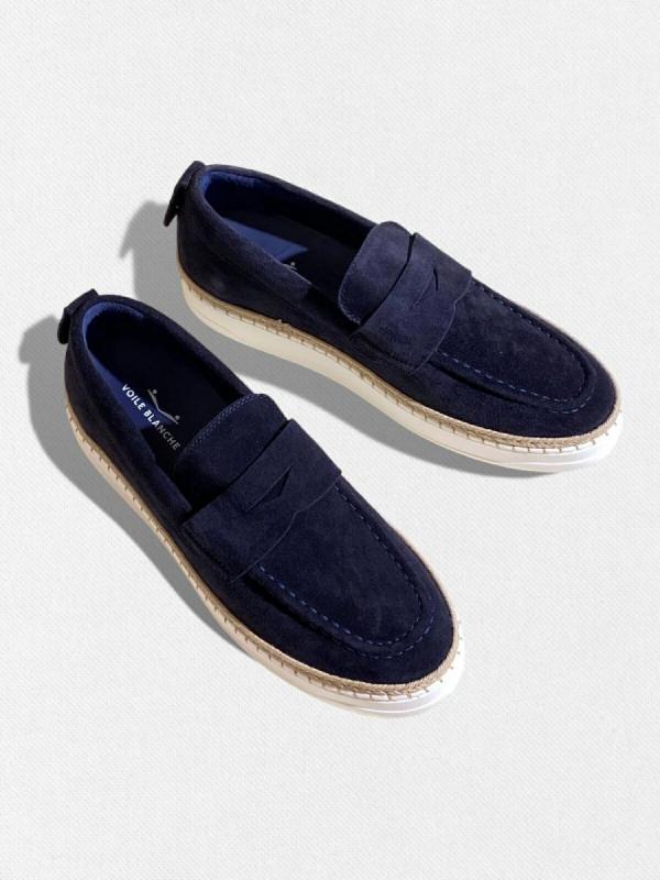 スウェードレザーペニーローファー