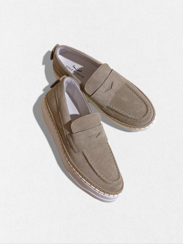 スウェードレザーペニーローファー