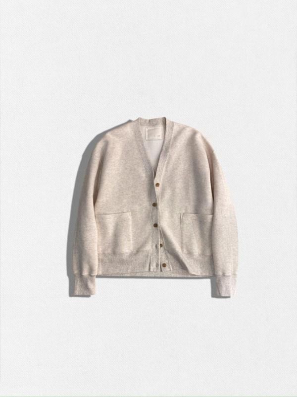 裏起毛スウェットカーディガン
