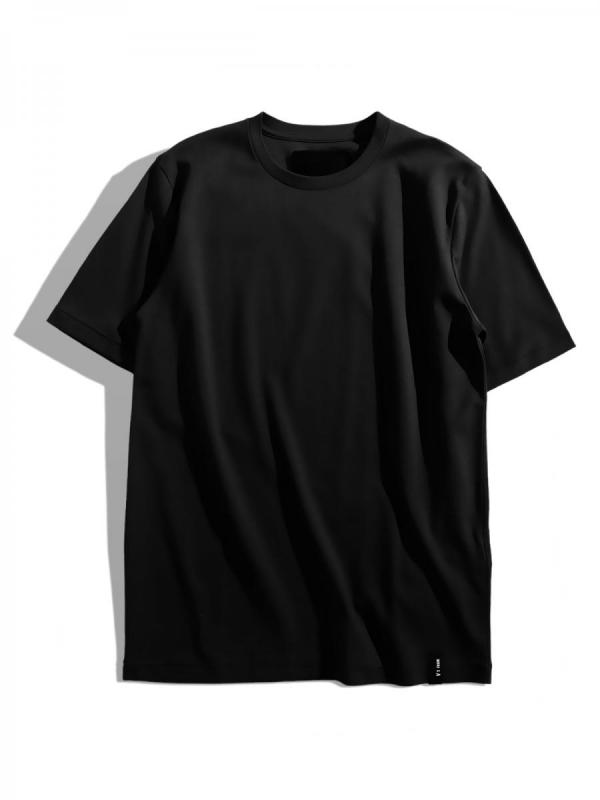 ハーフスリーブルーネックTシャツ