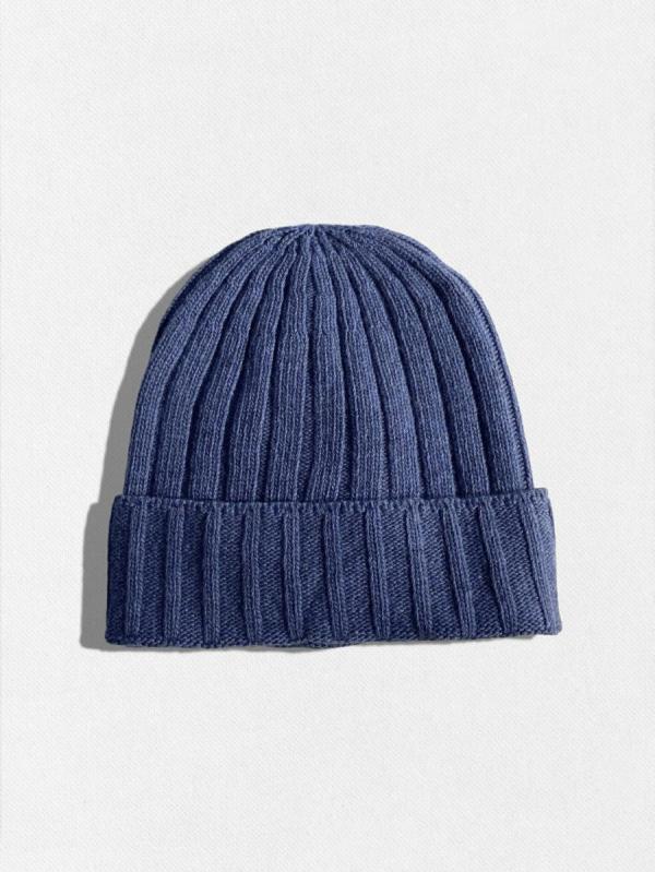 カシミア混ウールニットキャップ