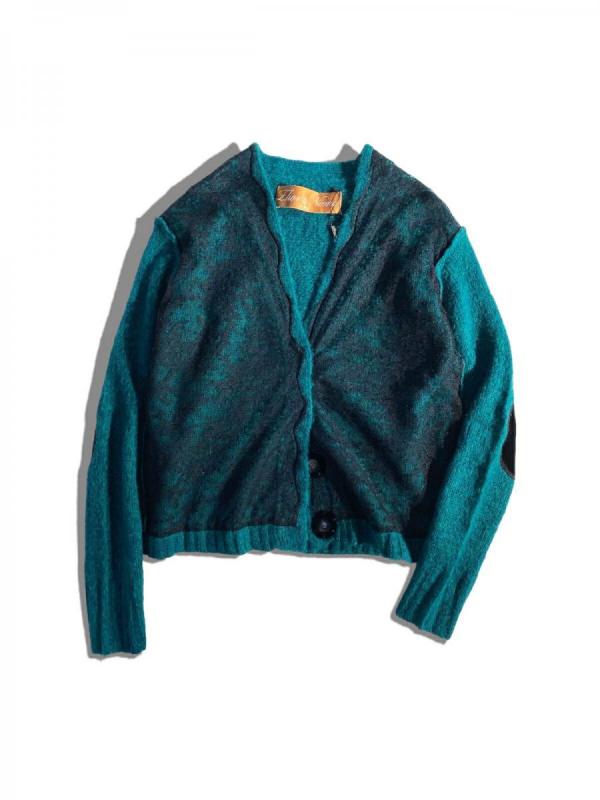 アルパカウール混ニットカーディガン