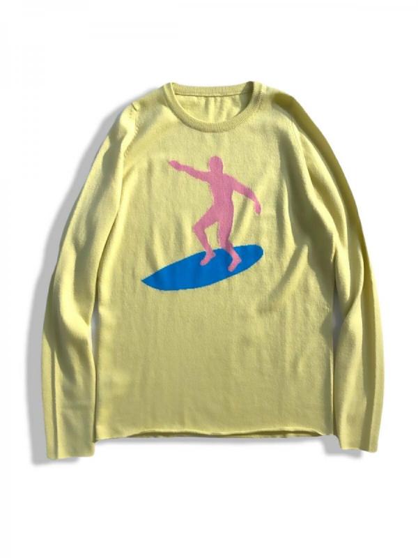 カシミアクルーネックニット