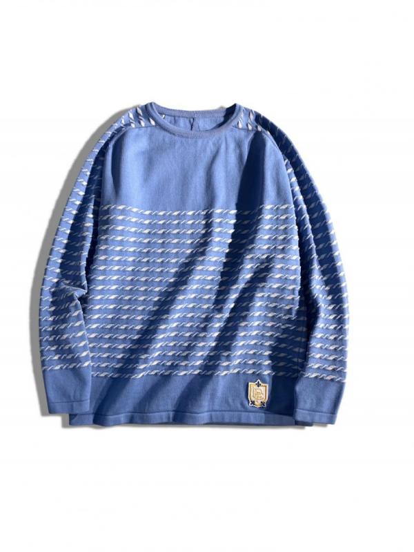 クルーネックコットンニットセーター